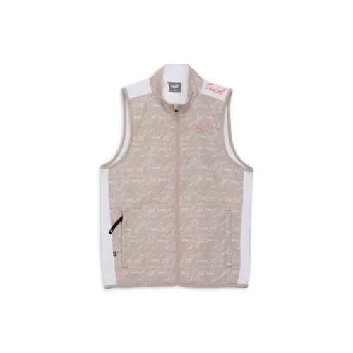 PUMA AOP Golf Vest Men's Snowflake Gypsum