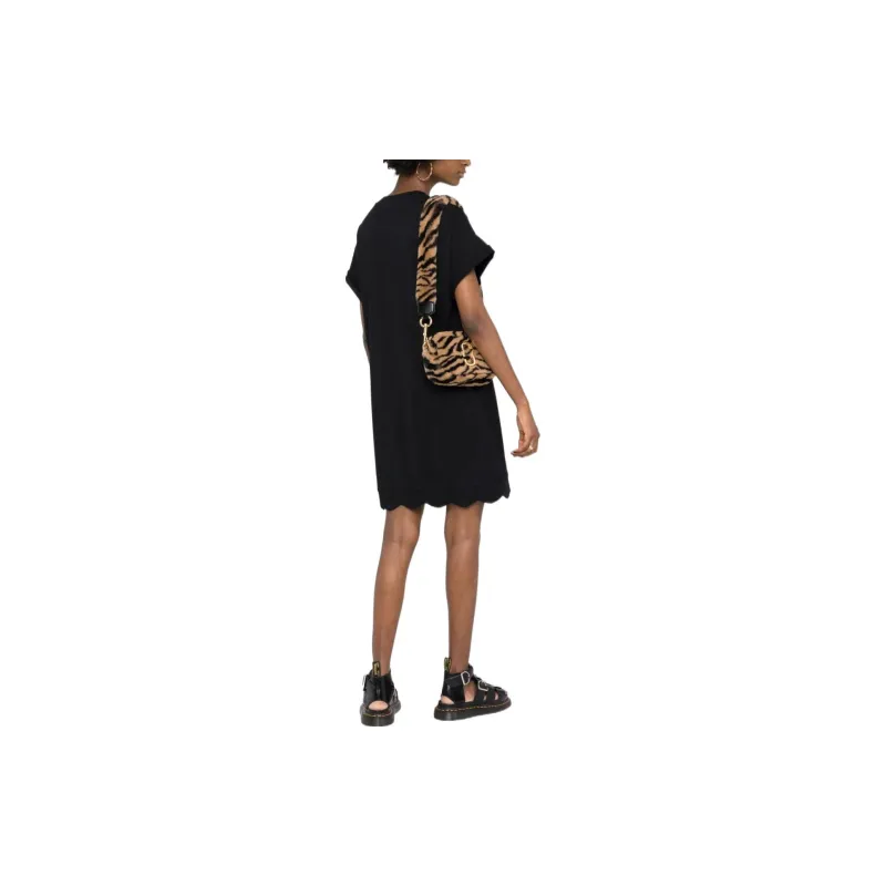 MOSCHINO Short Sleeved Dresses Women's Black-2