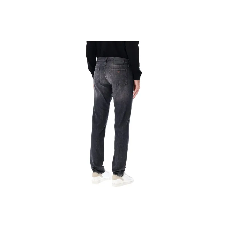 EMPORIO ARMANI Logo Patch Straight Leg Jeans-2
