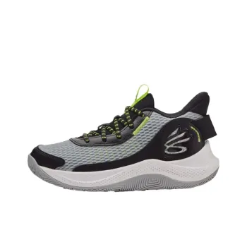 Under Armour Curry Anti Slip Wear Resistant Low Top Children's Basketball Shoes Gray Black Teenagers