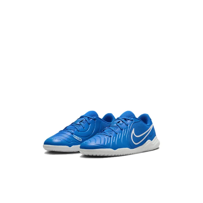 Nike Tiempo Legend 10 Club Anti Slip Wear Resistant Low Top Kids' Soccer Shoes Blue White Kids'-2