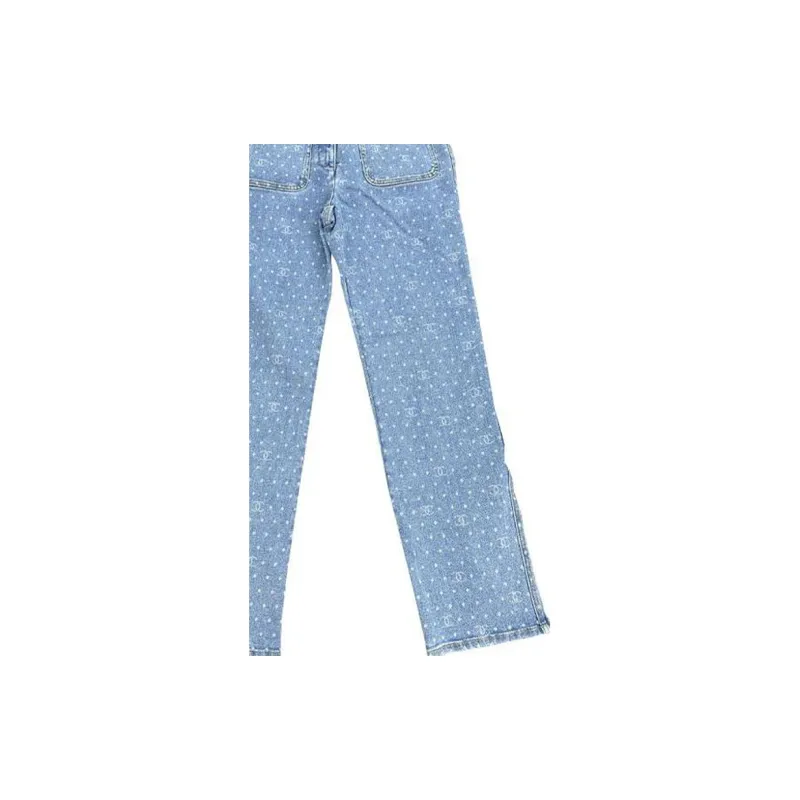 CHANEL 23 Spring Summer New Arrivals Jeans Women's Light Blue-3