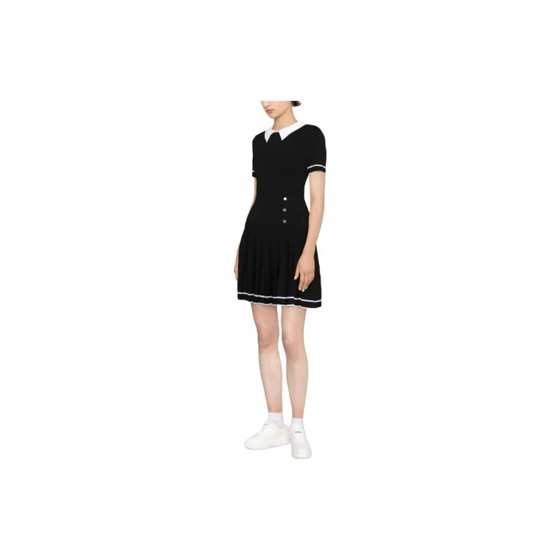 Sandro Short Sleeved Dress Women's Black-3