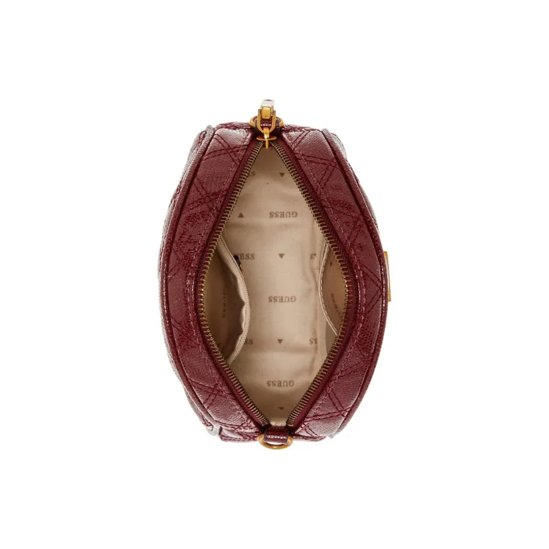 GUESS Polyurethane Crossbody Bag Shoulder Bag Mini Women's Burgundy-3