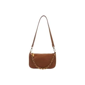 Yalu Suede Shoulder Bag Regular Women's Coffee/Burgundy/Brown