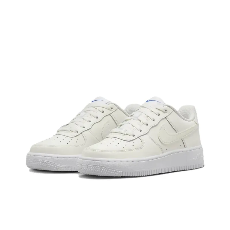 Nike Air Force 1 Anti Slip Wear Resistant Low Top Kids' Skateboarding Shoes White Unisex-3