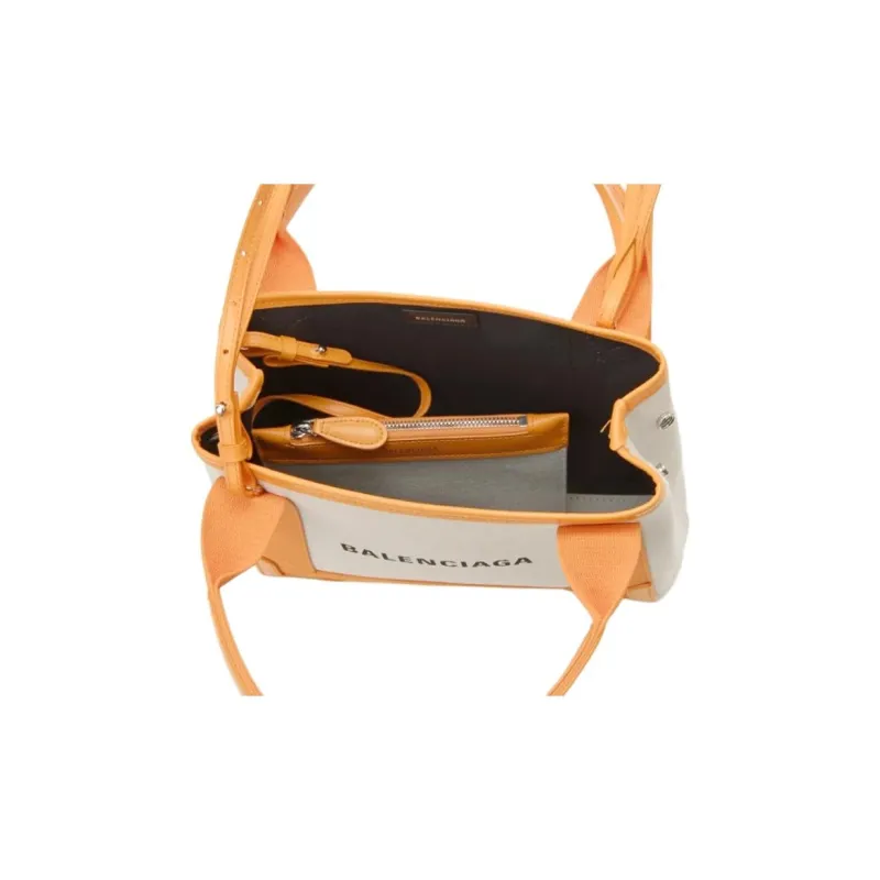 Balenciaga Canvas Shoulder Bag Crossbody Bag Handbag Mini Women's Natural Multicolor Orange-2
