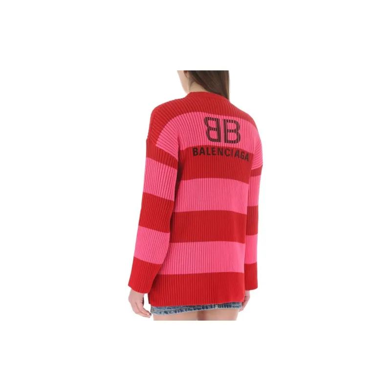 Balenciaga SS21 Sweater Women's Red-3