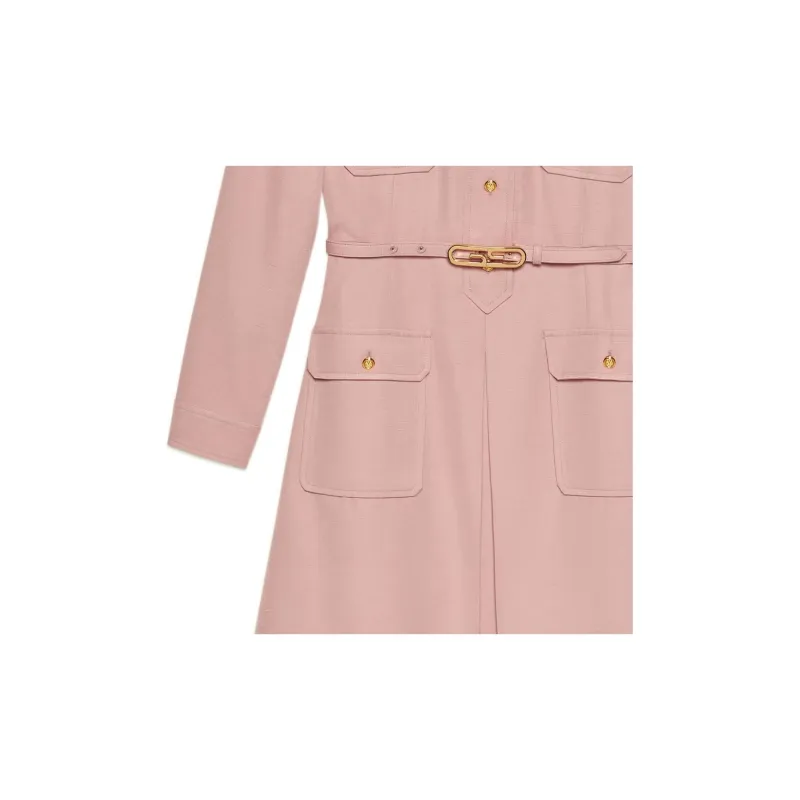GUCCI SS22 Long-Sleeved Dresses Women's Pink-1