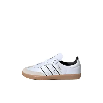 Adidas Originals SAMBA OG Anti Slip Wear Resistant Low Top Kids' Skateboarding Shoes White Black Kids'
