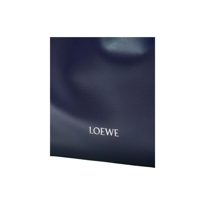 LOEWE Flamenco Napa Calf Leather One Shoulder Clutch Large Size Women's Abyss Blue-3