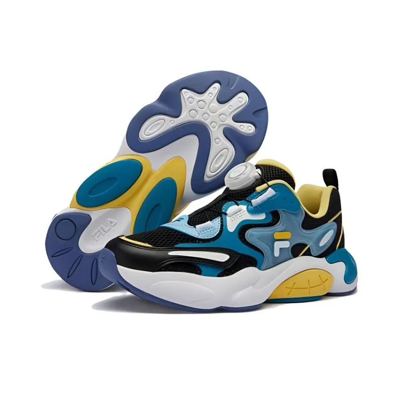 FILA KIDS Low Top Kids' Running Shoes Black Blue Teenagers-6