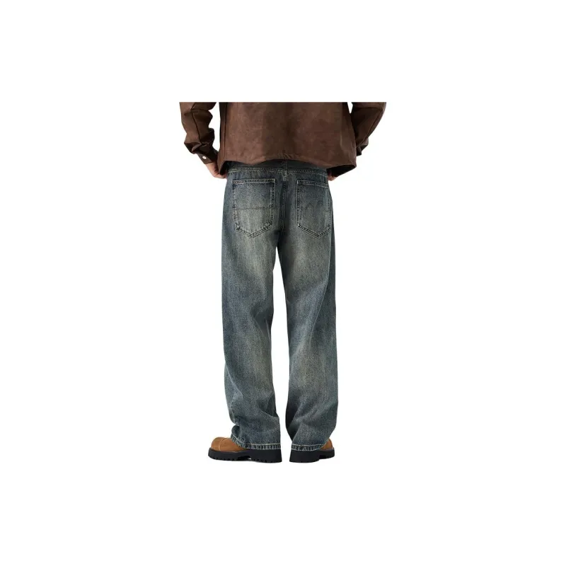 SONGS ALONG Jeans Unisex Vintage Blue-1