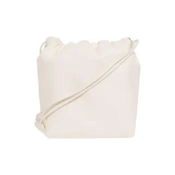 JIL SANDER Leather Bucket Bags Shoulder Bags Women's Cream