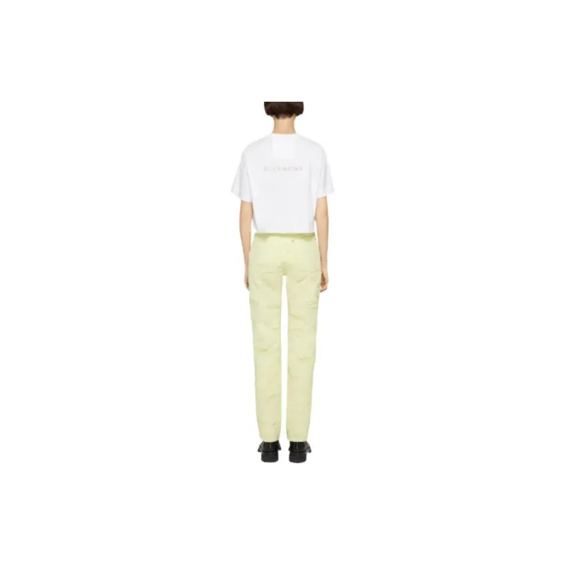 Givenchy Distressed Denim Jeans 'Acid Yellow'-2