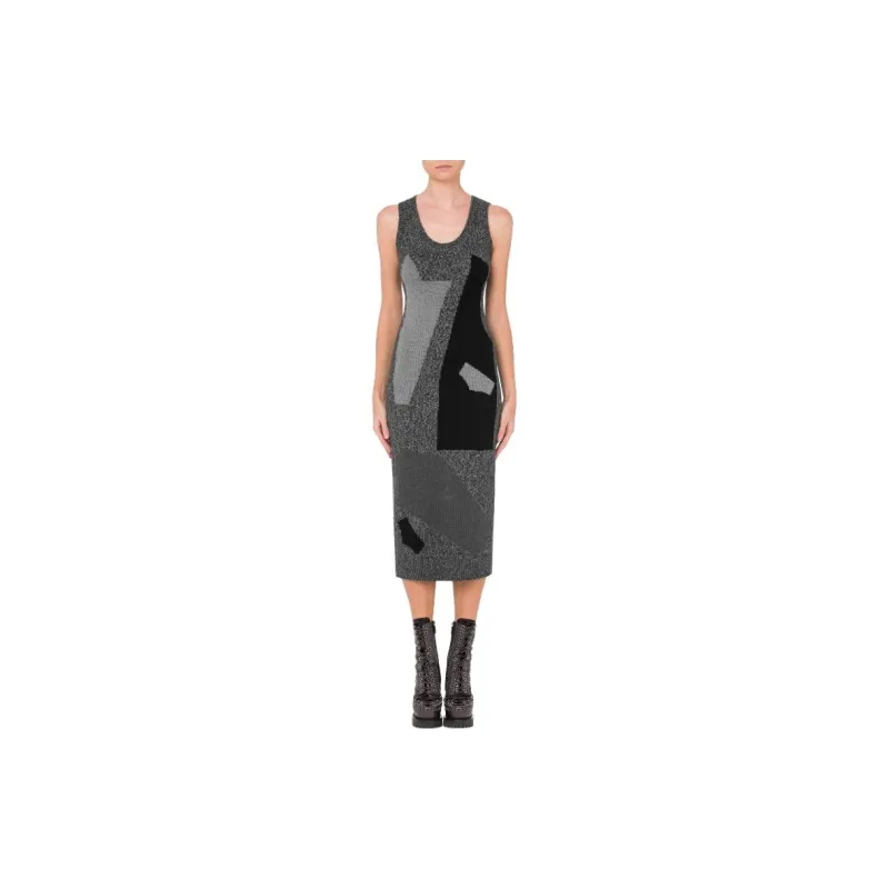 MOSCHINO Sleeveless Dresses Women's Gray-1