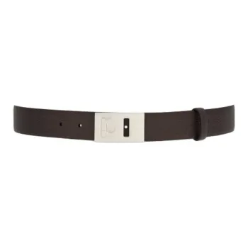 FERRAGAMO Calfskin Leather Belts Men's Dark Brown -