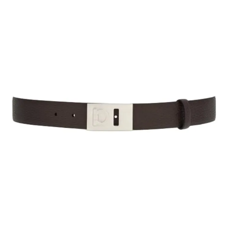 FERRAGAMO Calfskin Leather Belts Men's Dark Brown --0
