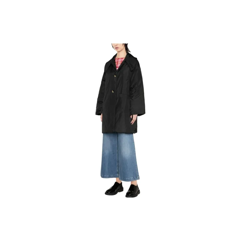 GANNI Oversized-collar Quilted Jacket-1