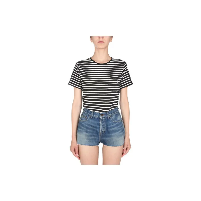 SAINT LAURENT SS22 T Shirt Women's Black-2