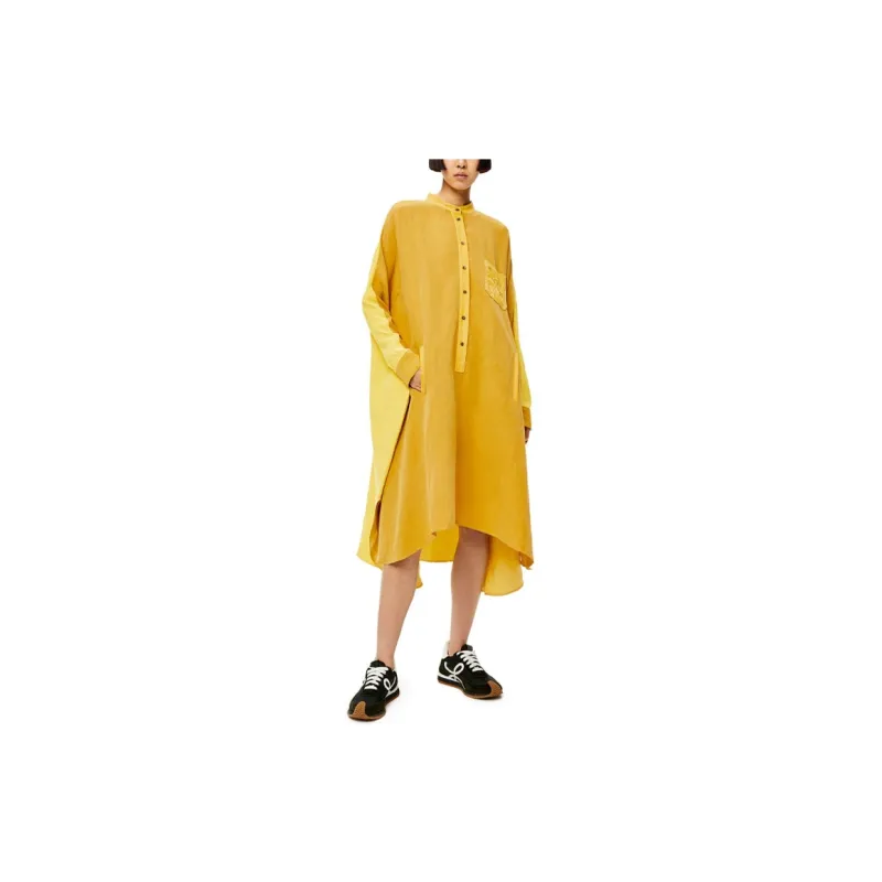 LOEWE Long Sleeved Dresses Women's Yellow-1