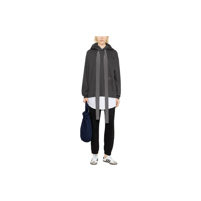 Patou Embroidered logo Hoodie Dress-1