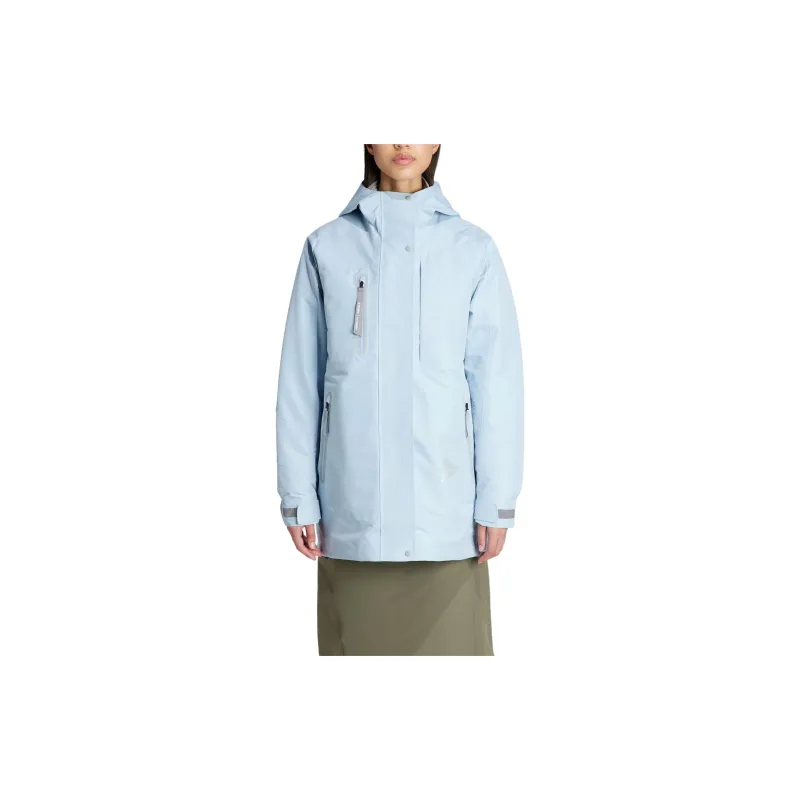 Adidas Waterproof And Windproof Windbreaker Jacket Women's Light Blue-1