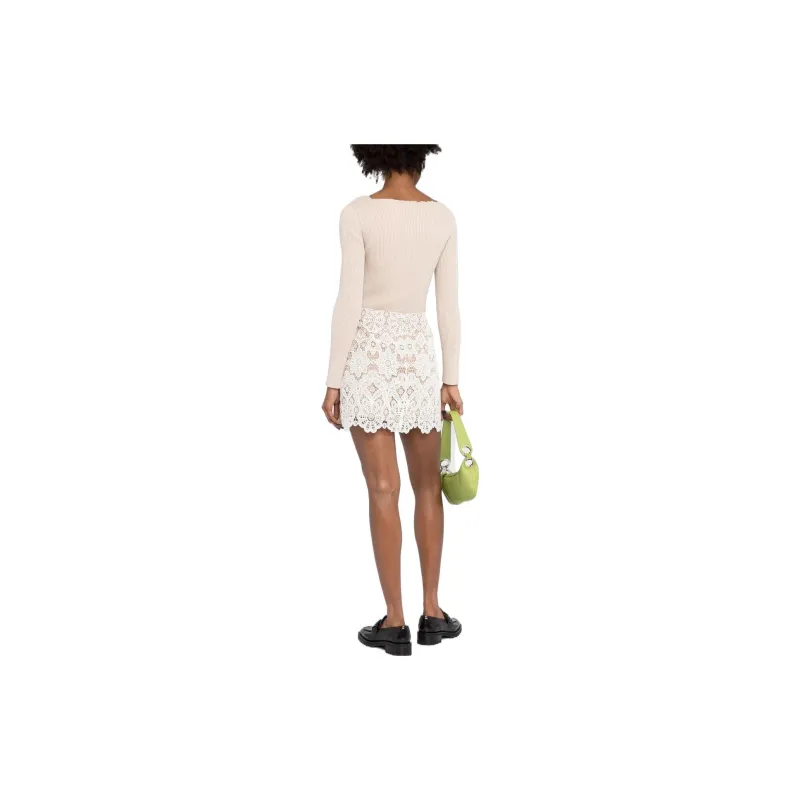 Self-portrait Casual Short Skirts Women's White-2