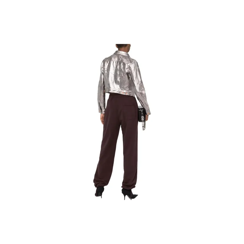 DIESEL Cropped Coats Women's Silver-2