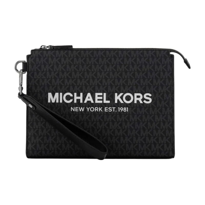 MICHAEL KORS MK Cooper Coated Canvas Clutch Tubas Men's Black-0