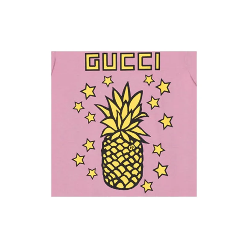 GUCCI Exotica Pineapple print T shirt-3