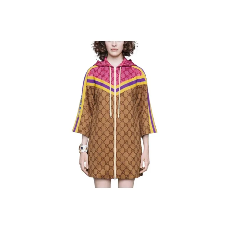 GUCCI SS21 Long-Sleeved Dresses Women's Brown-1