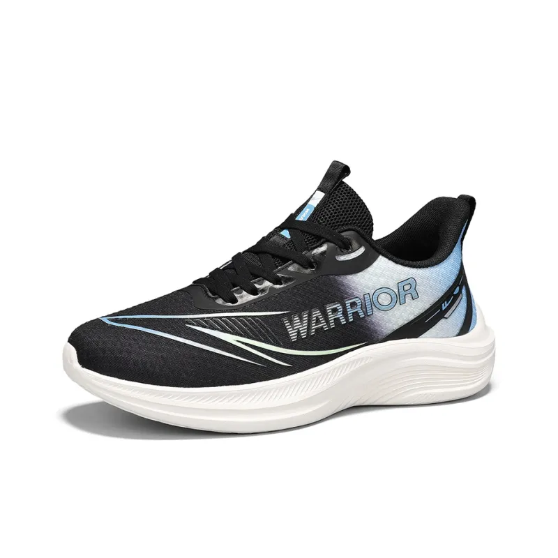 Warrior Wear resistant Lightweight Breathable And Non slip. Low Top Training Running Shoes Men's Black Blue-2