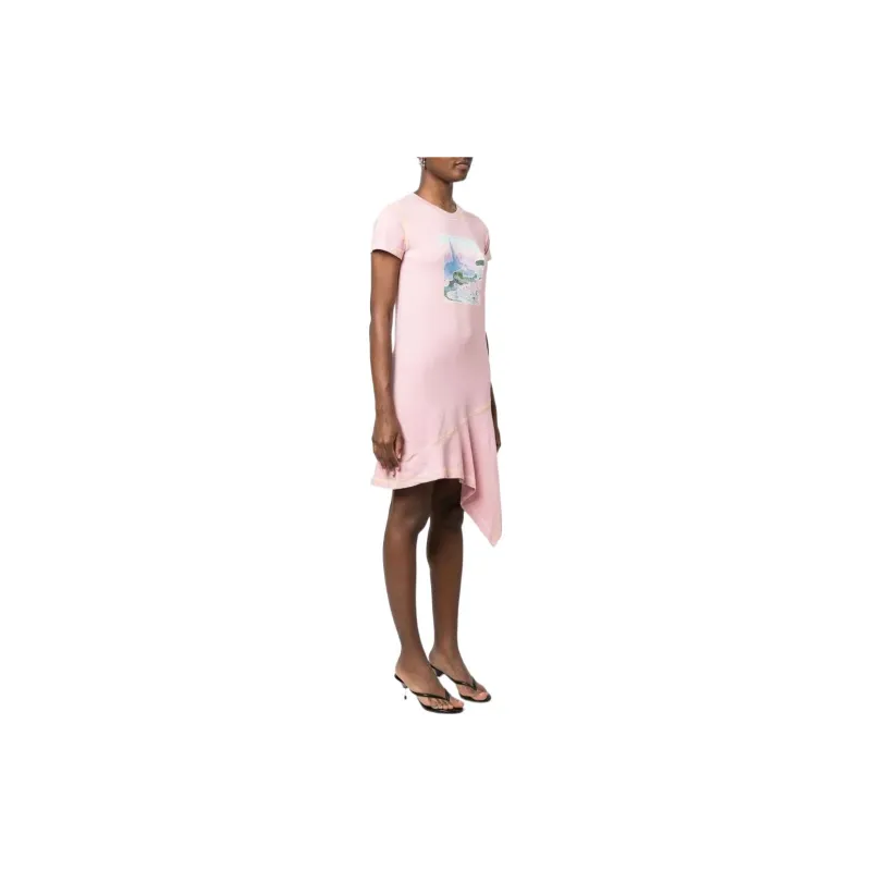 DIESEL Short-Sleeved Dresses Women's Pink-2