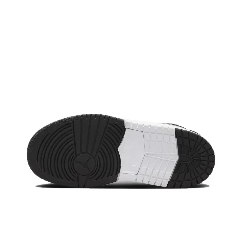 Jordan Air Jordan 1 Anti Slip Wear Resistant Mid Top Children's Basketball Shoes Black Unisex-4