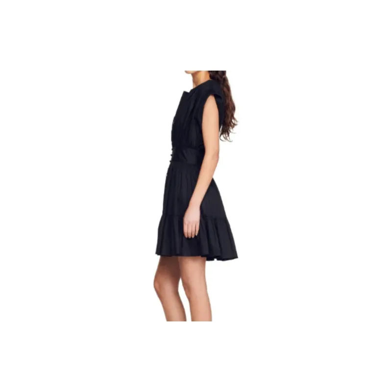 Sandro Sleeveless Dresses Women's Black-3