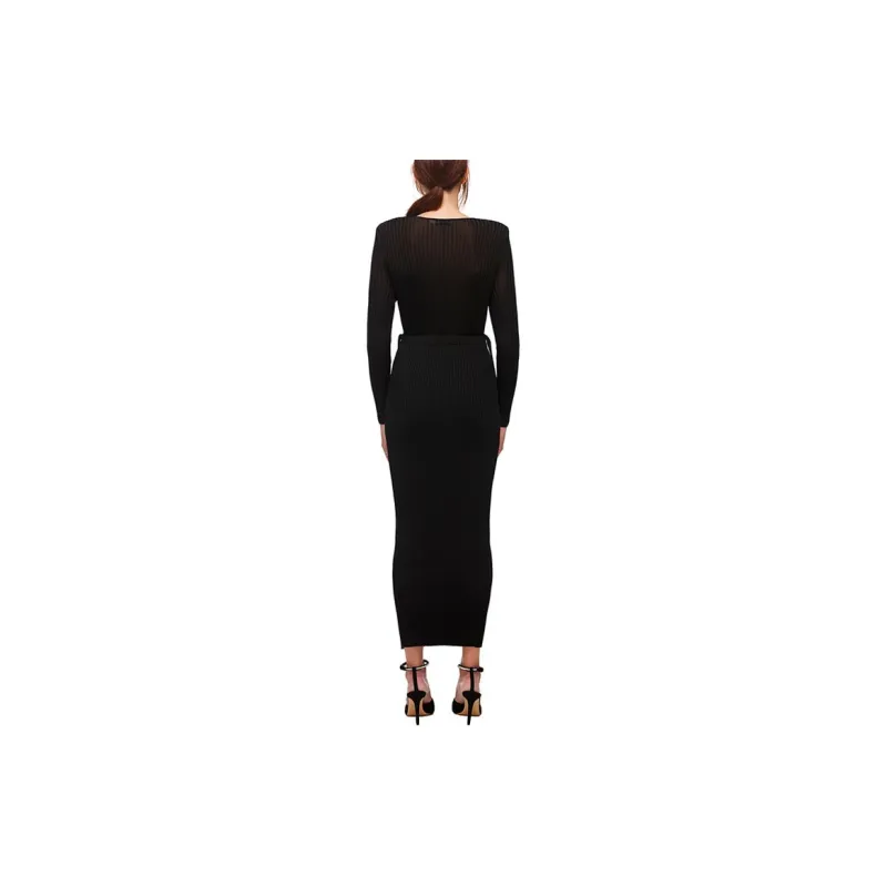 Self portrait Long Sleeved Dresses Women's Black-4