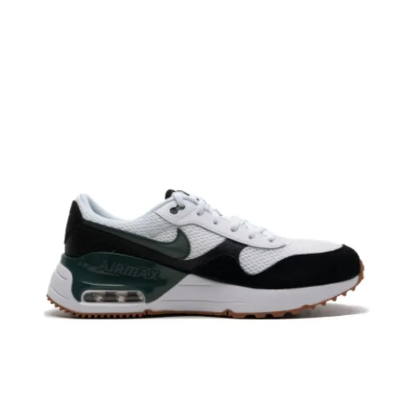 Nike Air Max SYSTM Abrasion Resistant Breathable Low Top Kids' Running Shoes White Black Green Teenagers-1