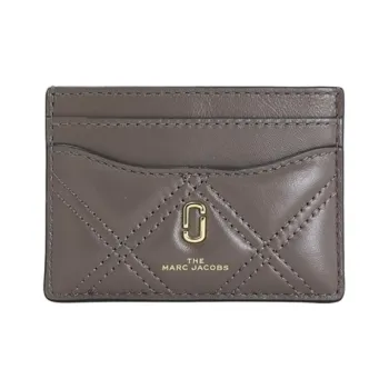MARC JACOBS Lambskin Card Holder Women's Gray
