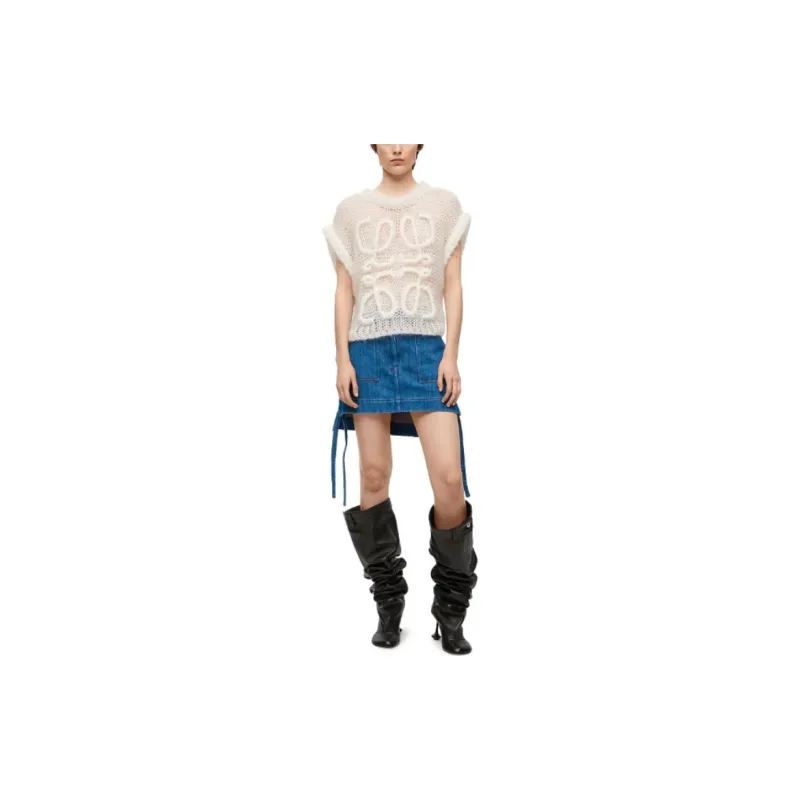 LOEWE Denim Short Skirts Women's Blue-1