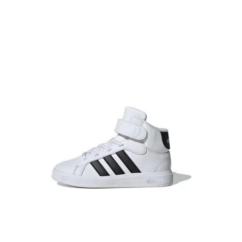 adidas Grand Court Mid K 'White Black'