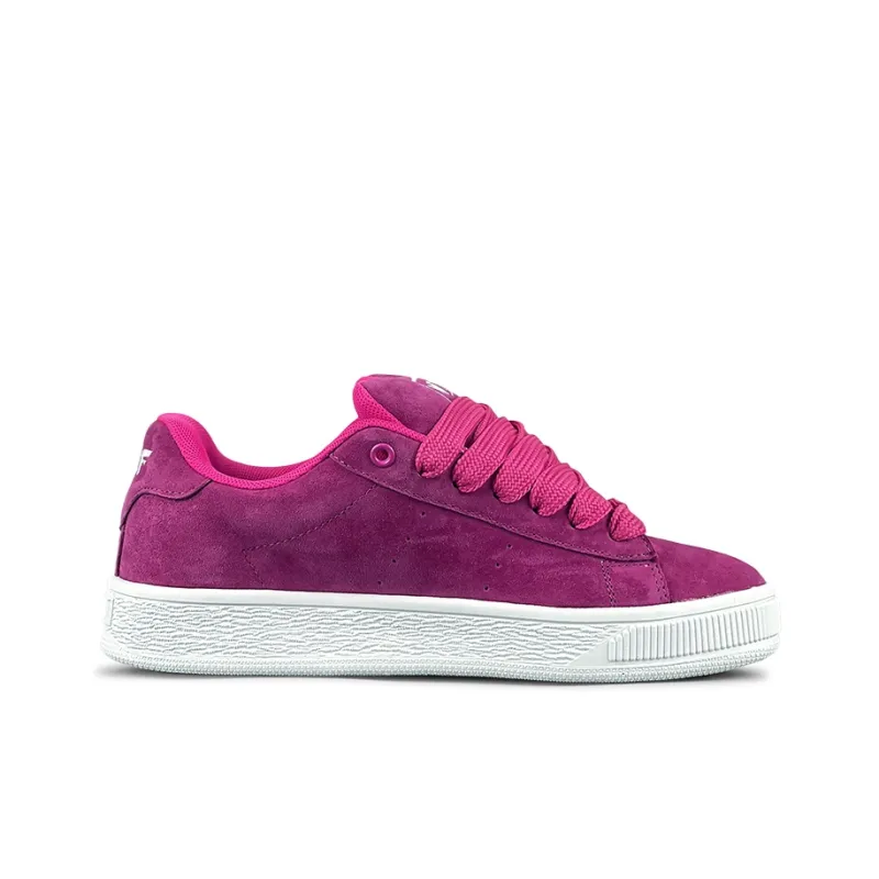 VFDF Wear Resistant Slip Resistant Low Top Skateboard Shoes Unisex Fuchsia-1