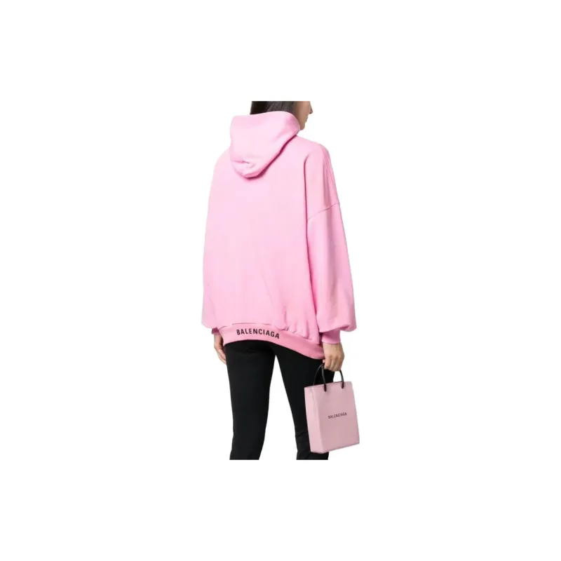 Balenciaga FW23 Sweatshirt Loose Fit Women's Pink-3