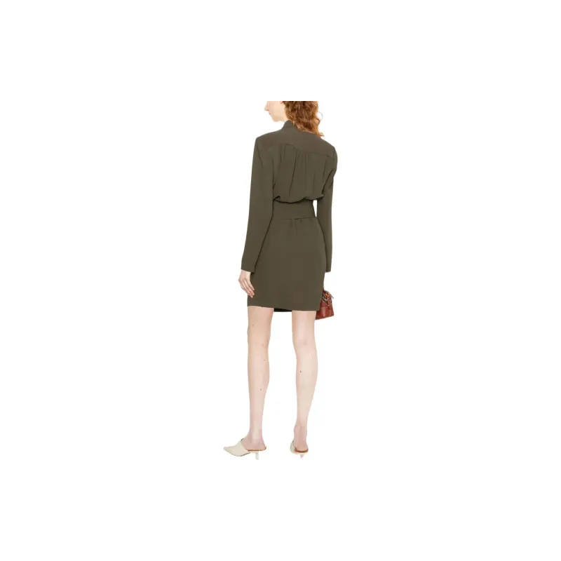 PINKO Long-Sleeved Dresses Women's Green-2