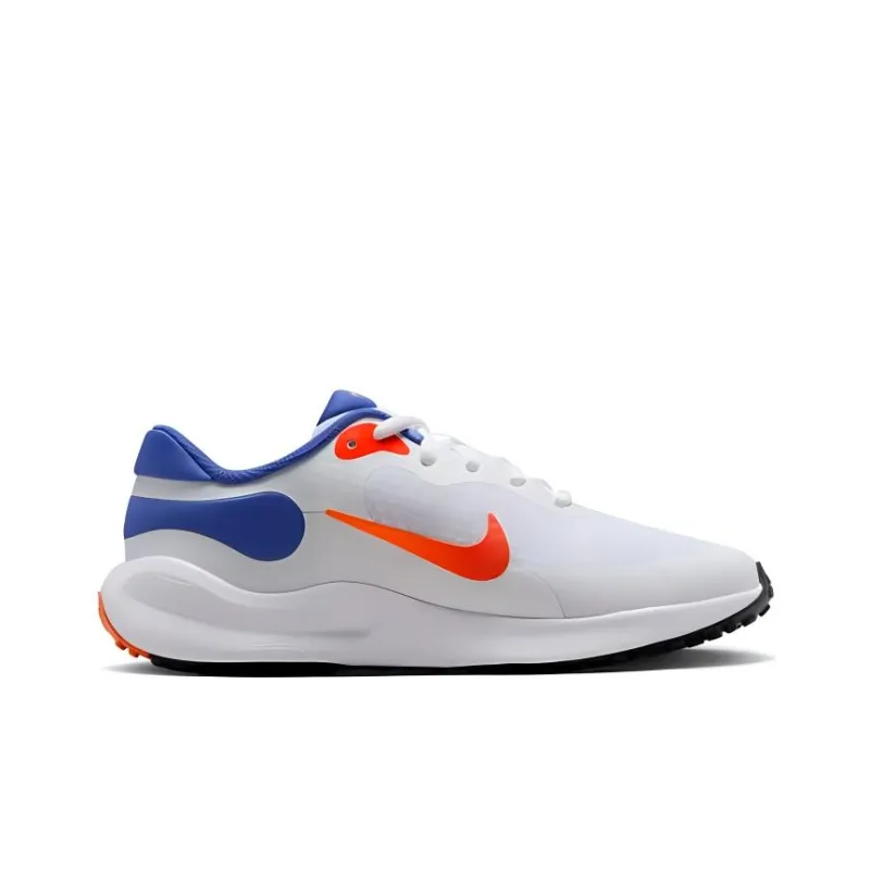 Nike REVOLUTION 7 Anti Slip Wear Resistant Low Top Kids' Running Shoes White Unisex-1