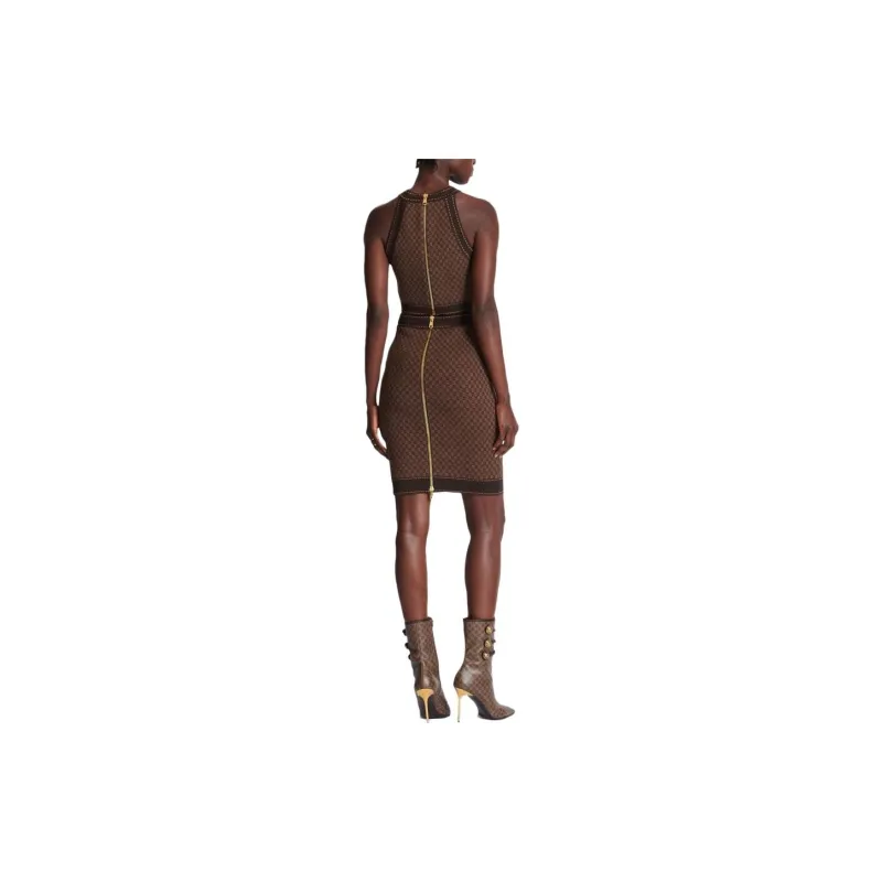 BALMAIN Mini Monogram Jacquard Skirt-1