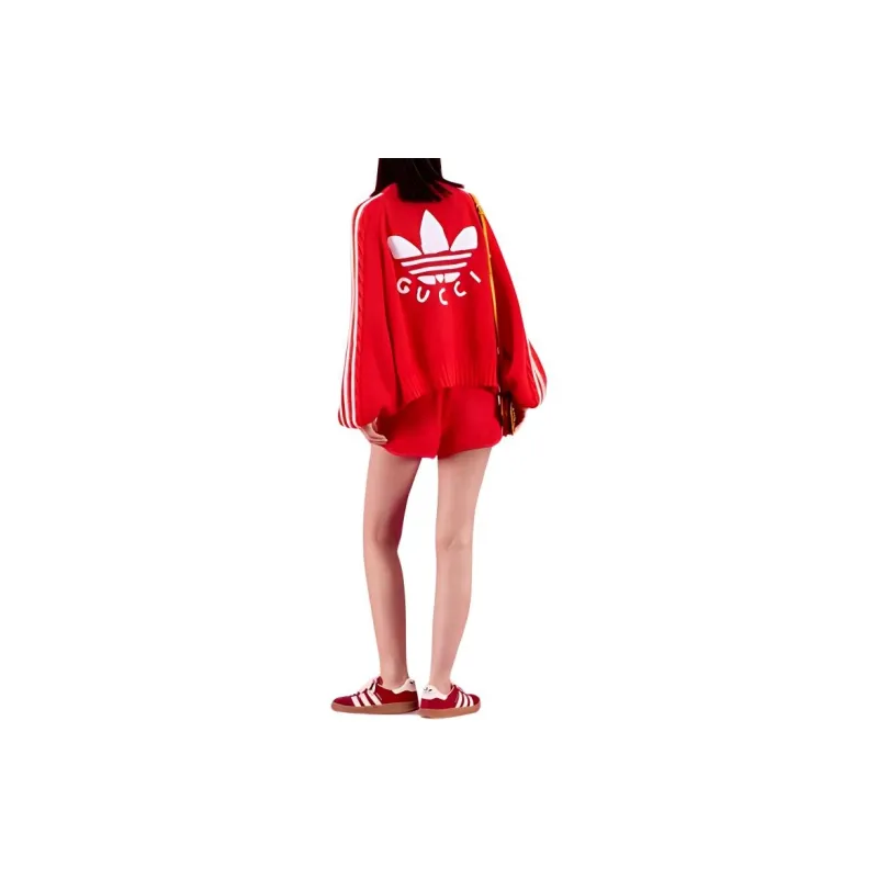 GUCCI X Adidas Knit Shorts Red-3