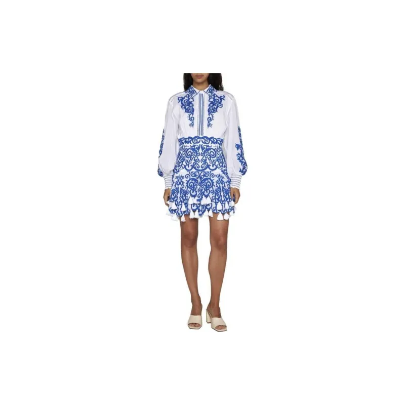 ALICE+OLIVIA Long-Sleeved Dresses Women's Blue-1