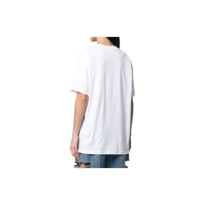 MOSCHINO Drop Shoulder Sleeve T Shirt Women's White-2