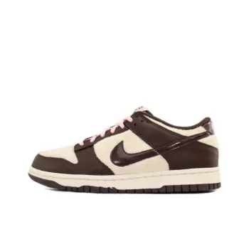 Nike Dunk Low Teddy Bear Slip Resistant Low Top Kids' Skateboarding Shoes Brown Teenagers